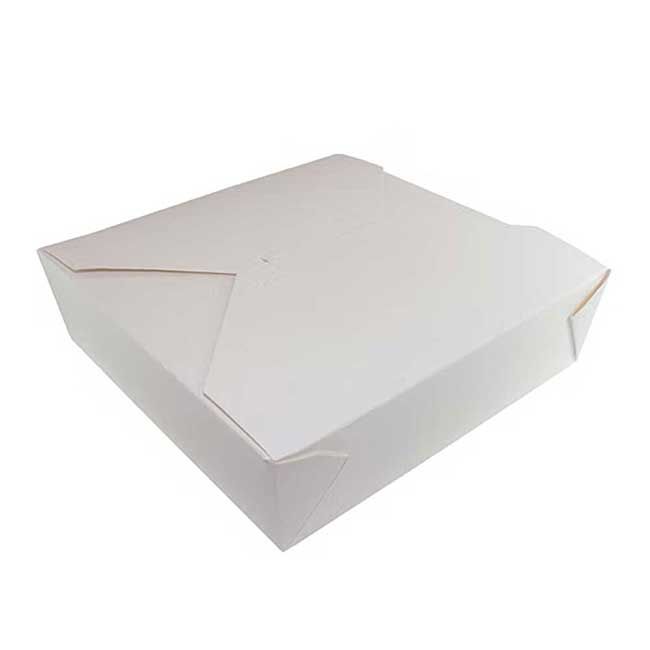 Pak2go White Paper Number 5 Take Out Box, 9 X 9 X 2.5 In -- 140 Per Case