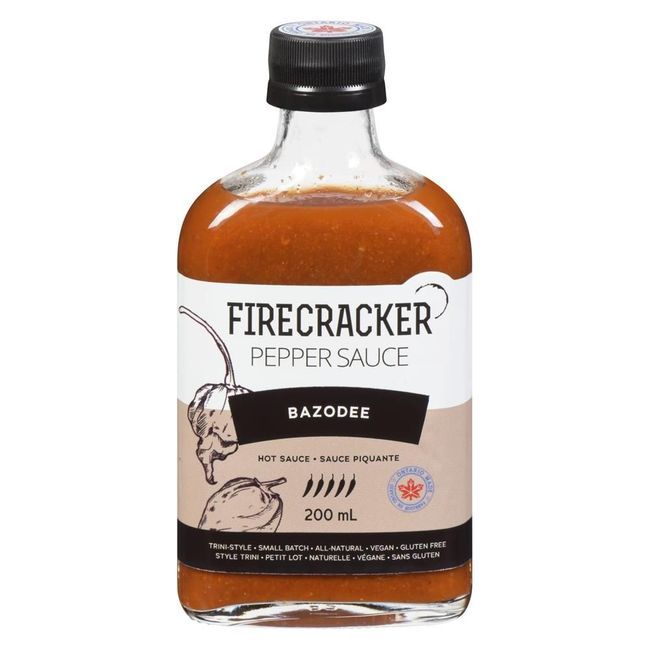 Firecracker Bazodee Extra Hot Pepper Sauce, 200 Ml -- 12 Per Case
