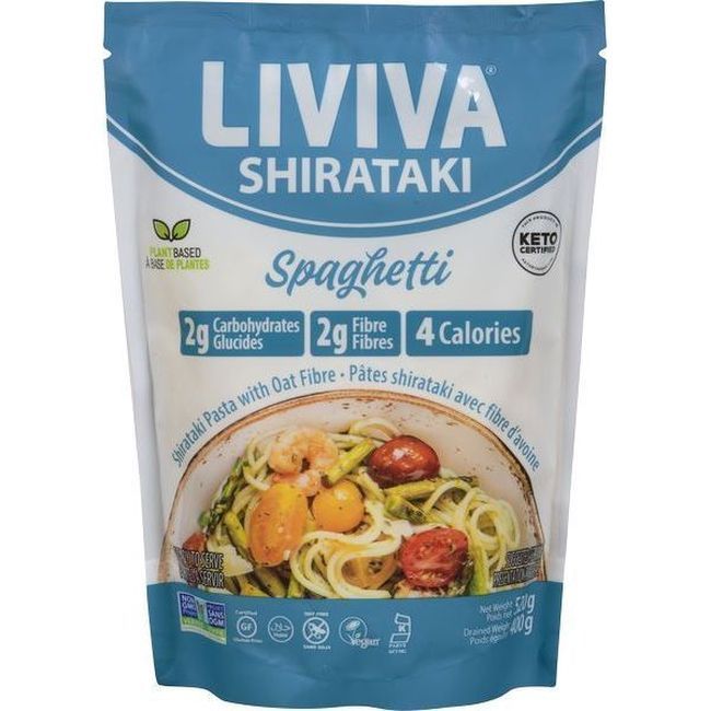 Liviva Pâtes Spaghetti Shirataki Biologiques Aux Fibres D'avoine, 400 G -- 6 Par Boîte