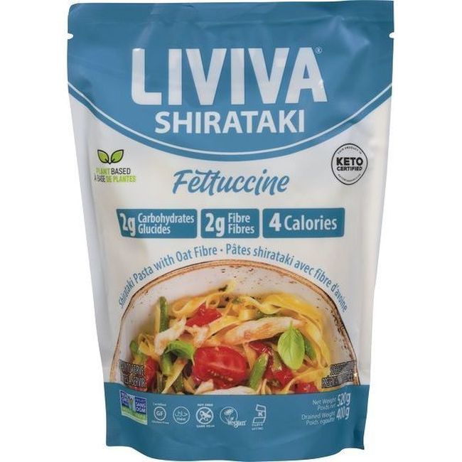 Liviva Organic Shirataki Fettuccine Pasta With Oat Fiber, 400 G -- 6 Per Case