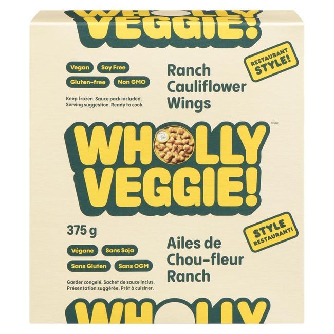 Wholly Veggie Plant Based Gluten Free Ranch Cauliflower Wings, 375 G -- 8 Per Case