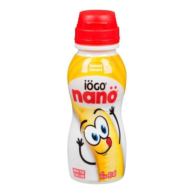 Iogo Yogourt À Boire À La Banane, 1 % De Matières Grasses Laitières, 93 Ml -- 24 Par Boîte