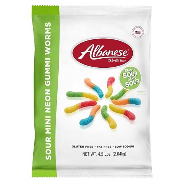 Albanese Bonbons Acidulés Mini Néon, 4,5 Lb -- 4 Par Caisse