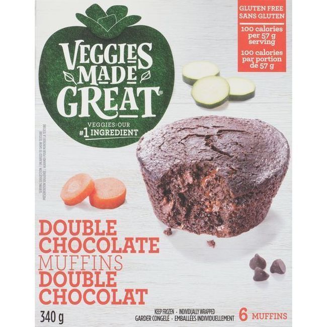 Veggies Made Great Muffins Double Chocolat, 340 G -- 8 Par Boîte