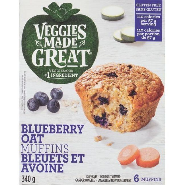 Veggies Made Great Muffins Aux Bleuets Et À L'avoine, 340 G -- 8 Par Boîte