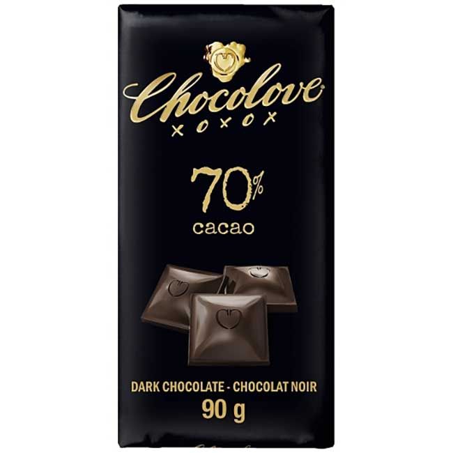 Chocolove Strong Dark Chocolate Bar, 90 G -- 18 Per Case