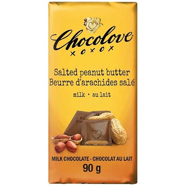 Chocolove Salted Peanut Butter In Milk Chocolate Bar, 90 G -- 16 Per Case