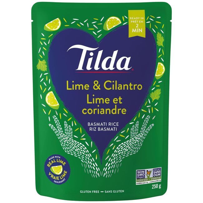 Tilda Riz Basmati Cuit À La Vapeur Au Citron Vert Et À La Coriandre, 250 G -- 6 Par Boîte