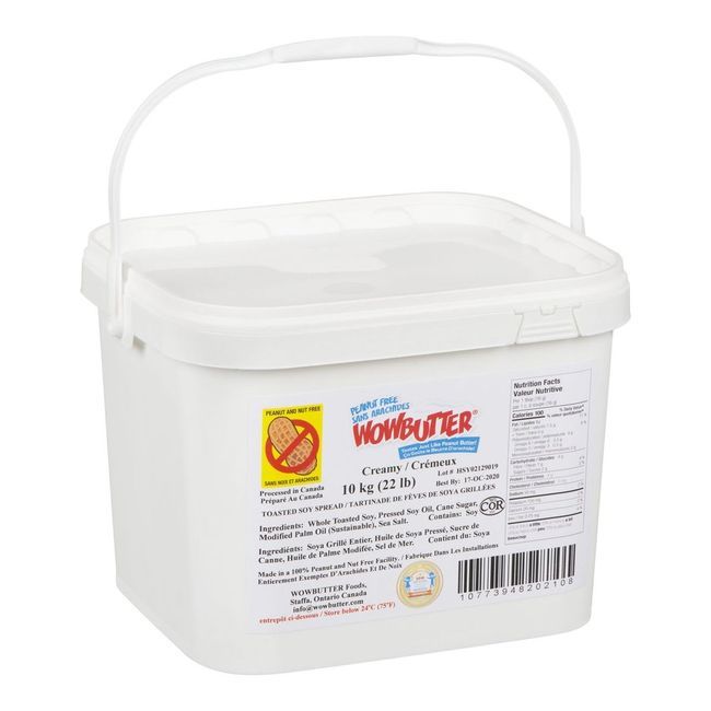 Wowbutter Creamy Peanut-free Soy Spread, 10 Kg Pail -- 6 Per Case