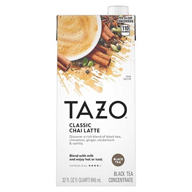 Tazo Classic Black Tea Chai Latte Concentrate, 32 Oz -- 6 Per Case
