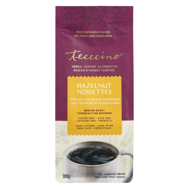 Teeccino Hazelnut Chicory Herbal Coffee, 300 G -- 6 Per Case