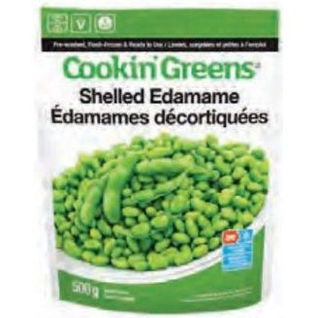 Cookin' Greens Shelled Edamame, 500 G