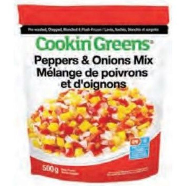 Cookin' Greens Peppers And Onions Mix, 500 G -- 12 Per Case