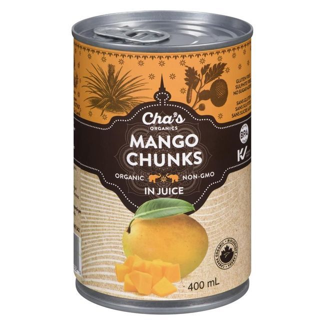 Cha's Organics Mango Chunks In Juice, 400 Ml -- 12 Per Case