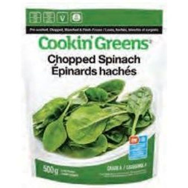 Cookin' Greens Chopped Spinach, 500 G -- 12 Per Case