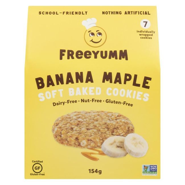 Freeyumm Biscuits Moelleux À La Banane Et À L'érable, 154 G -- 6 Par Boîte