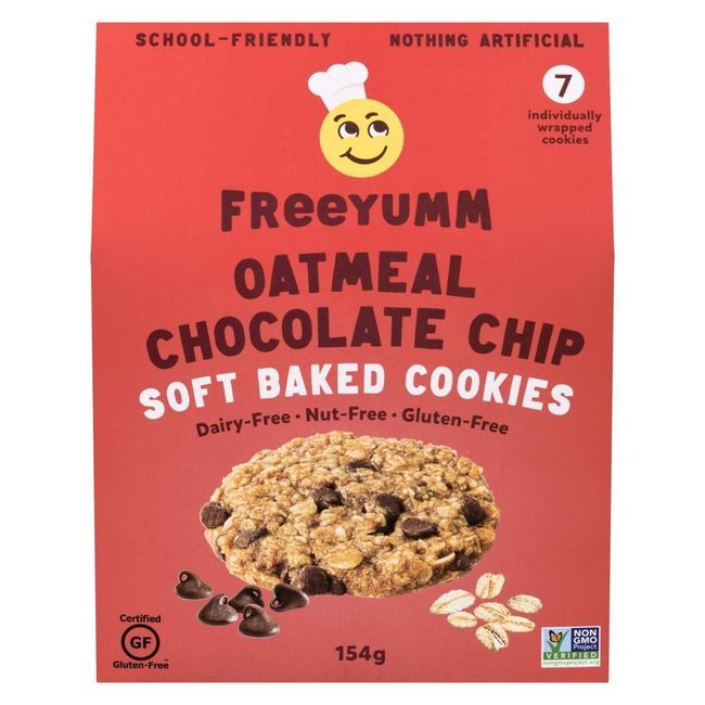 Freeyumm Biscuits Moelleux À L'avoine Et Aux Pépites De Chocolat, 154 G -- 6 Par Boîte