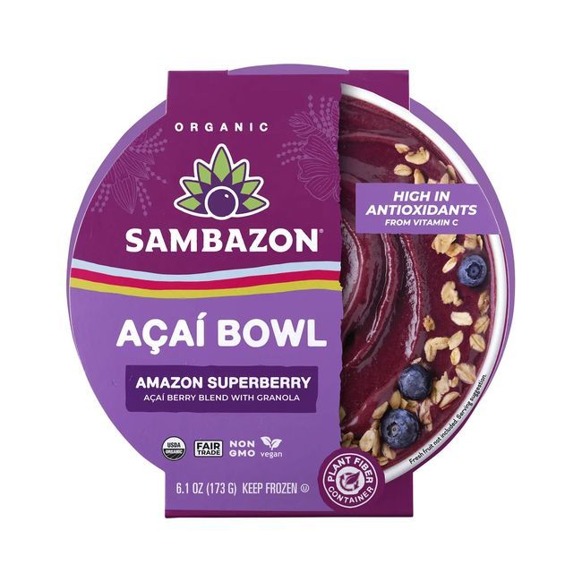 Sambazon Acai Berry Blend With Granola Topping, 172.93 G -- 8 Per Case