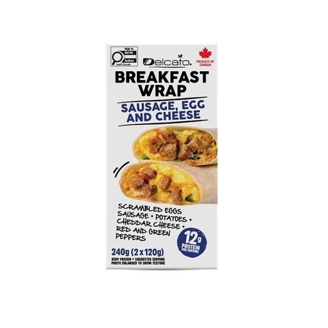 Delcato Sausage Egg And Cheese Breakfast Wrap, 119.92 G -- 8 Per Case
