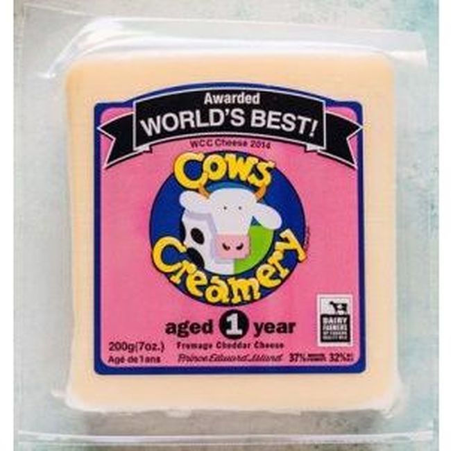 Cows Creamery Cheddar 1 An - Emballage Traiteur, 200 G -- 10 Par Caisse