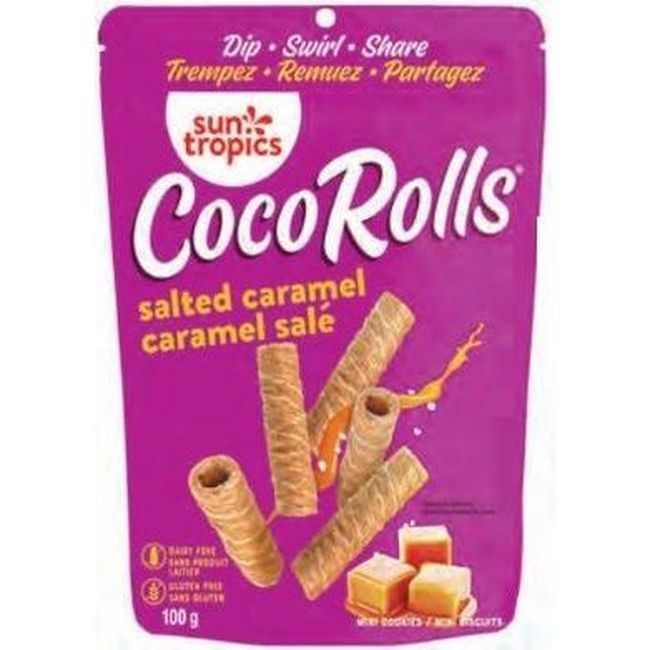 Sun Tropics Rouleaux De Noix De Coco Au Caramel Salé, 100 G -- 12 Par Boîte