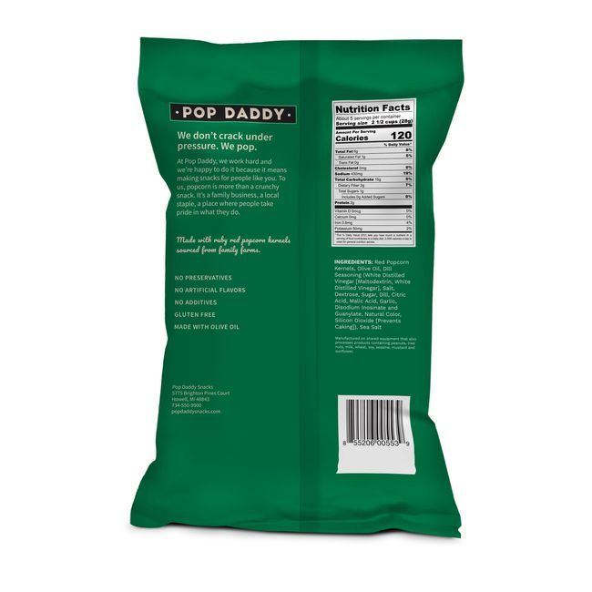 Pop Daddy Dill Pickle Popcorn, 141 G -- 12 Per Case
