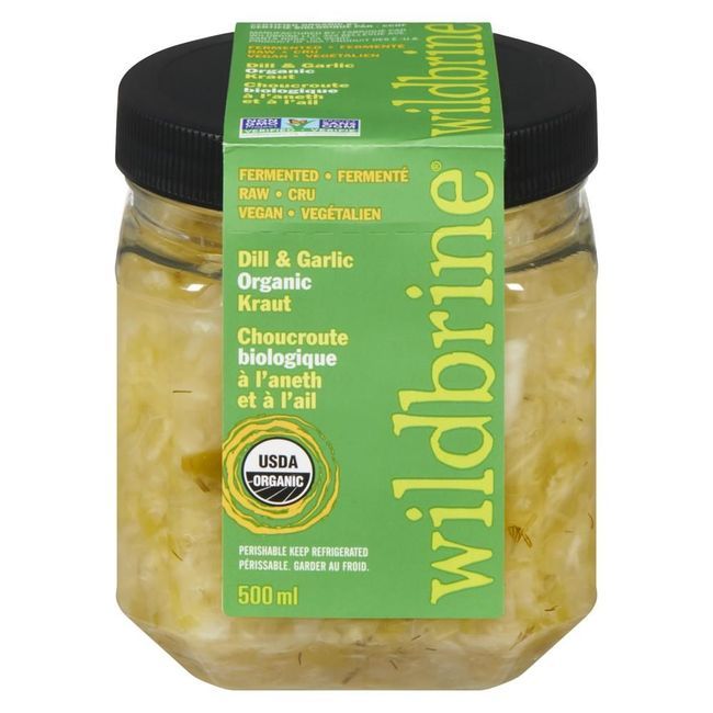 Wildbrine Choucroute Biologique À L'aneth Et À L'ail, 500 Ml -- 6 Par Boîte