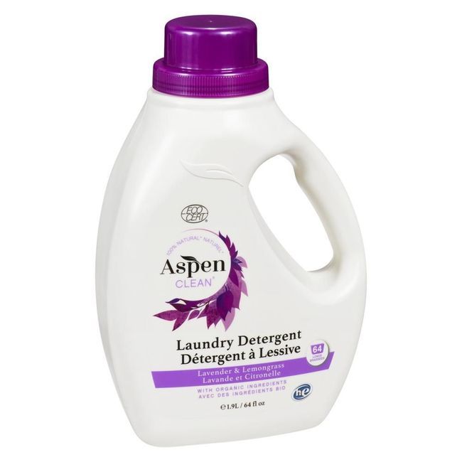 Aspenclean Détergent À Lessive Naturel À La Lavande Et À La Citronnelle, 64 Oz Liq. -- 3 Par Boîte