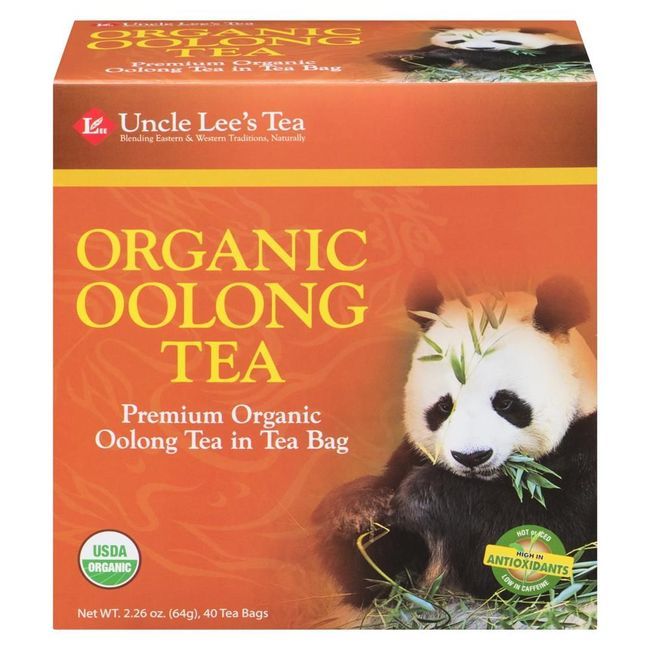 Uncle Lee's Tea Thé Oolong Biologique, 40 Sachets De Thé -- 6 Par Boîte