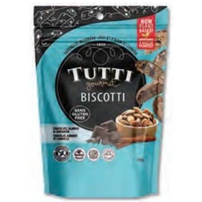 Tutti Gourmet Gluten Free Chocolate Almond Cinnamon Biscotti, 180 G -- 8 Per Case