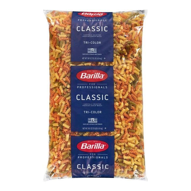 Barilla Pâtes Rotini Tricolores, 4,54 Kg -- 2 Par Caisse