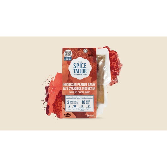 The Spice Tailor Indonesian Peanut Satay Curry Kit, 260 Ml -- 5 Per Case