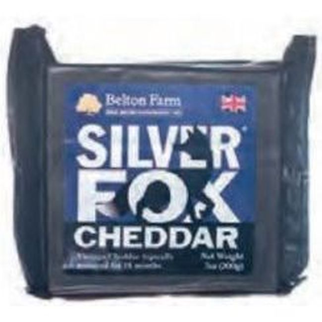 Coombe Castle Fromage Cheddar Silver Fox Vintage, 200 G -- 8 Par Boîte