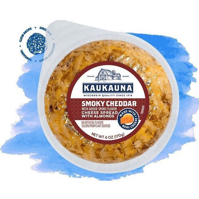 Kaukauna Cheddar Fumé Aux Amandes, 170 G -- 12 Par Caisse