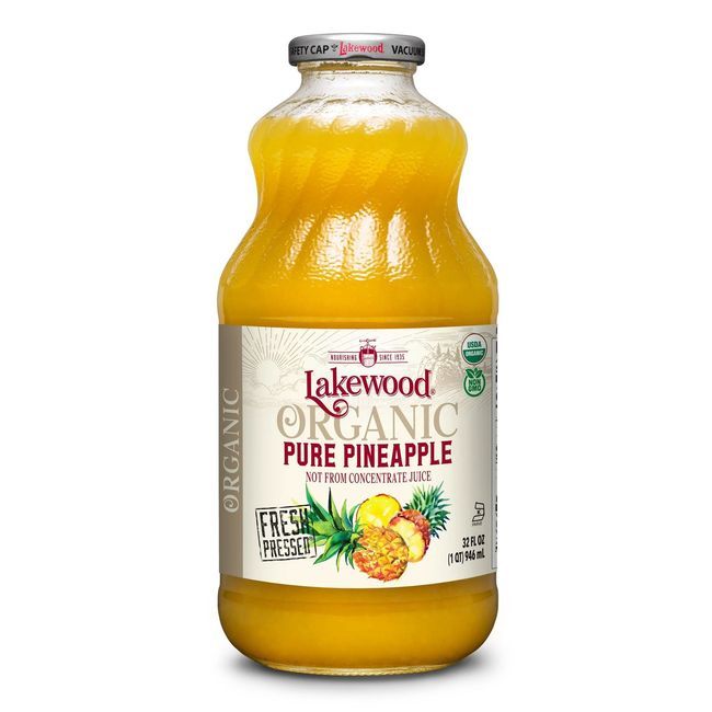 Lakewood Organic Pineapple Juice, 946 Ml -- 6 Per Case