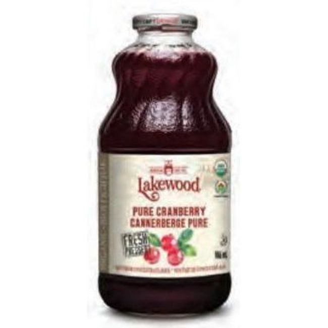 Lakewood Organic Pure Cranberry Fruit Juice, 946 Ml -- 6 Per Case