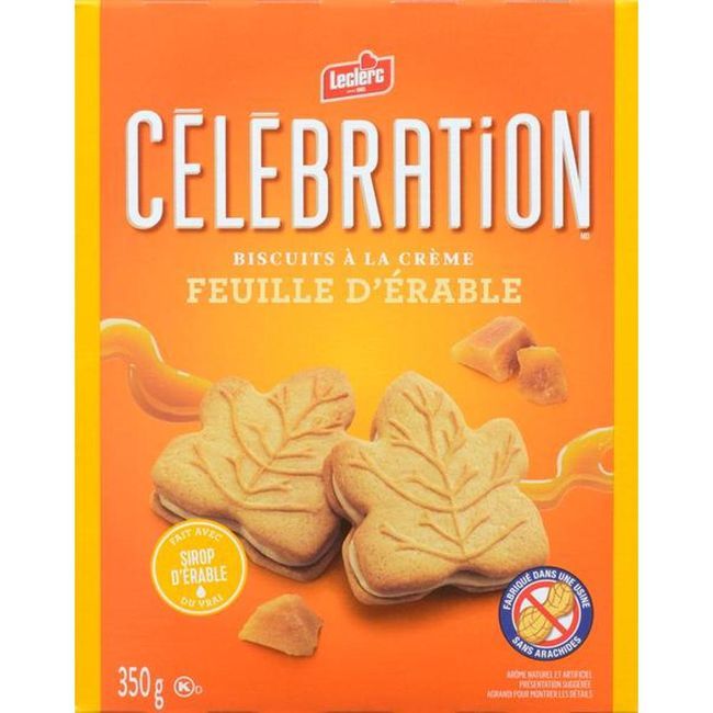 Celebration Biscuits À La Crème Maple Leaf, 350 G -- 12 Par Boîte