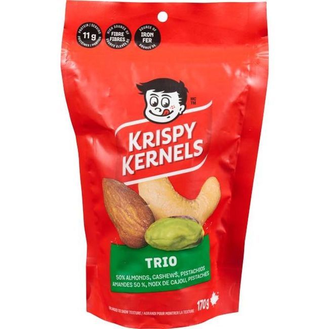Krispy Kernels Mélange D'amandes, De Noix De Cajou Et De Pistaches, 170 G -- 8 Par Boîte