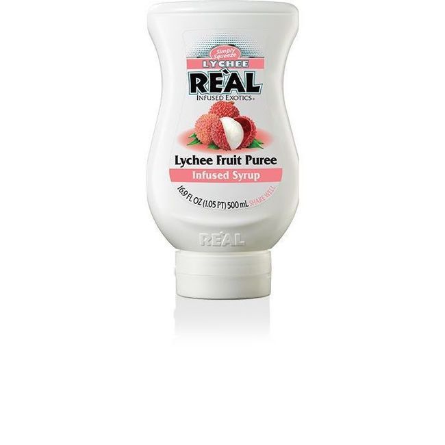 Real Lychee Fruit Puree Infused Syrup, 500 Ml -- 6 Per Case