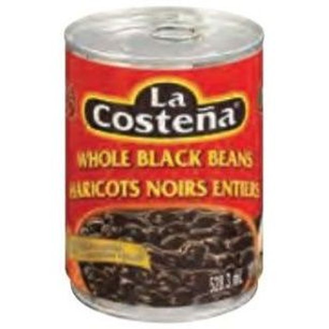 La Costena Haricots Noirs Entiers, 528,3 Ml -- 12 Par Boîte