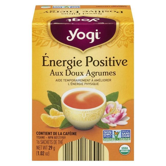 Yogi Tea Tisane Aux Agrumes Doux Et À L'énergie Positive, 16 Sachets De Thé -- 6 Par Boîte