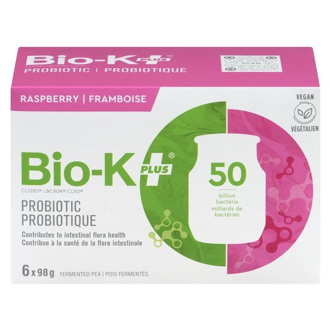 Bio-k Plus 98 G Raspberry 50b Fermented Non-dairy Probiotic Drink, 6 Count -- 4 Per Case
