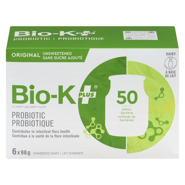 Bio-k Plus 98 G De Lait Fermenté Probiotique Original 50b, 6 Unités -- 4 Par Boîte