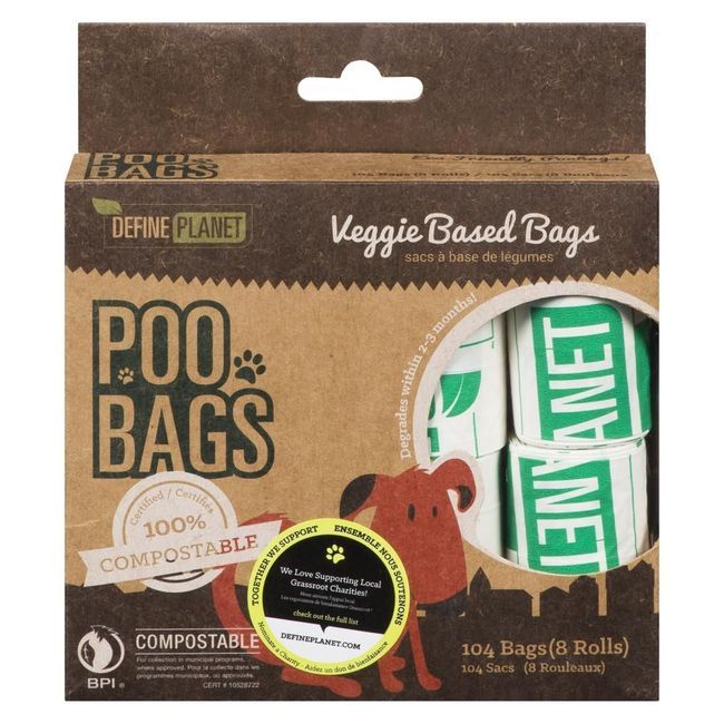 Define Planet Compostable Poop Bags, 104 Count -- 36 Per Case