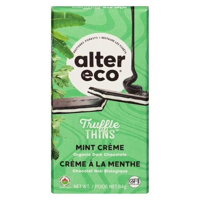 Alter Eco Barre De Chocolat Noir À La Crème De Menthe Et Aux Truffes, 84 G -- 12 Par Boîte