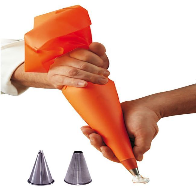 De Buyer Polyurethane Pastry Bag And Nozzle Set, 13.8 X 7.9 In