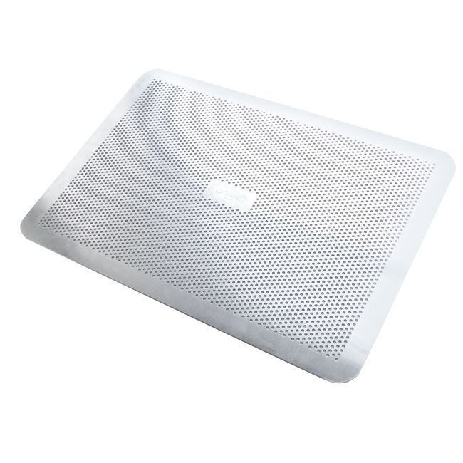 Gobel Perforated Aluminum Pastry Sheet With No Edges, 11.8 X 15.7 X 0.4 In