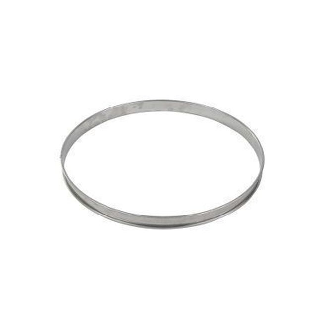 Gobel Stainless Steel Deep Tart Ring With Rolled Edges, 9.8 In Diameter