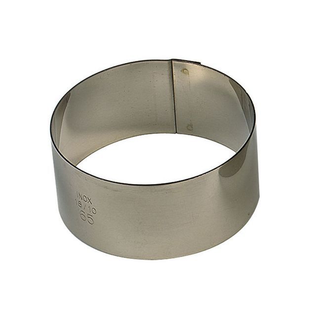 Gobel Stainless Steel Round Nonnette Ring, 2.8 In Diameter X 1.2 In Height Cavity