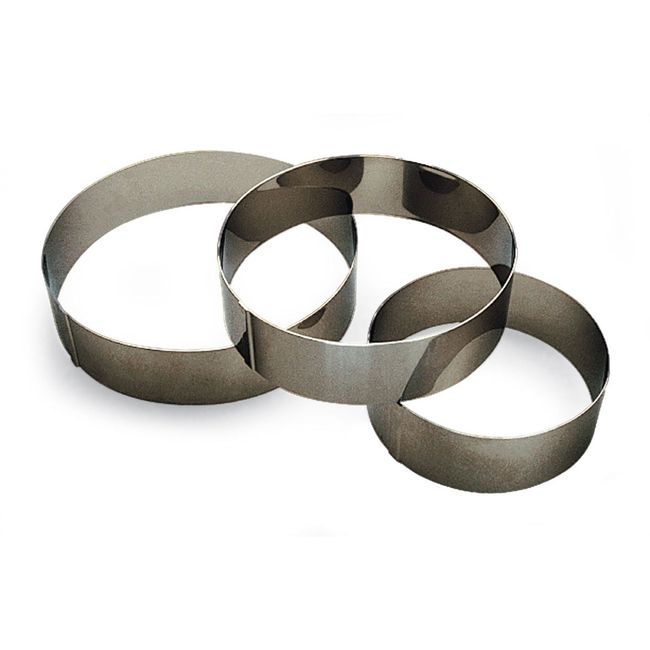 Gobel Stainless Steel Pastry Ring, 2.75 In Diameter X 1.96 In Height